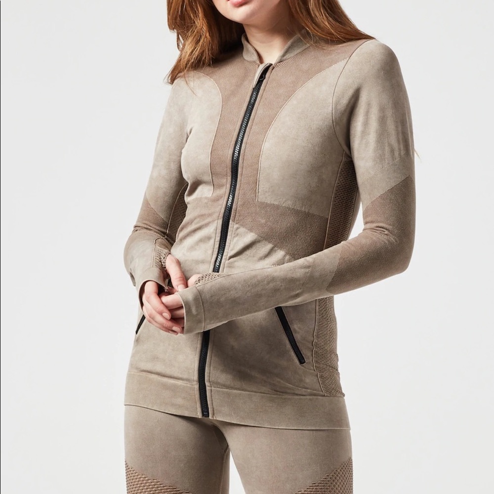 Blanc Noir Super Nova Seamless Jacket, Medium, Light Taupe